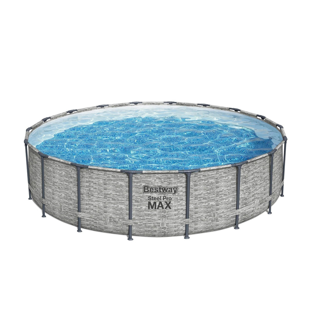 Rond bovengronds zwembad Bestway Steel Pro MAX met pomp en afdekzeil
