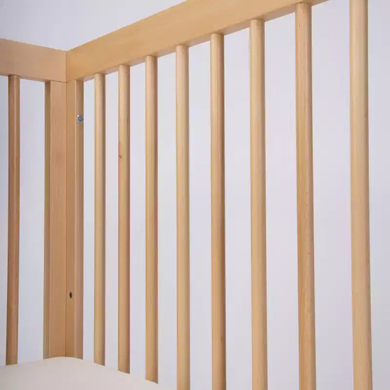 Lit bébé convertible 3-en-1, hêtre européen massif, certifié GREENGUARD Gold, fabriqué en Italie