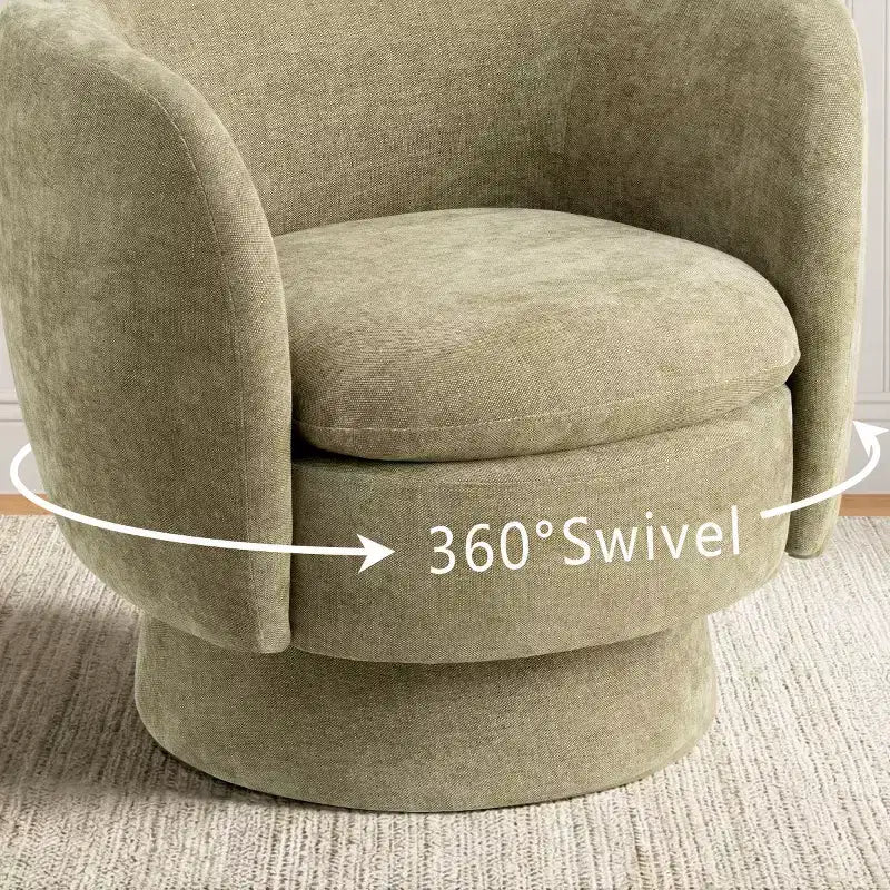 2er-Set moderne drehbare Fassonsessel mit Stoffbezug, um 360 Grad drehbare Akzentsessel für Wohnzimmer und Schlafzimmer-Panipeachy
