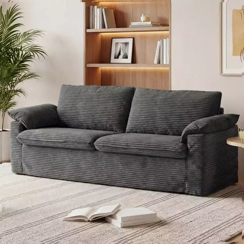 Divanetto a due posti Dyonery 86 Cloud, seduta profonda e cuscini con braccioli larghi, struttura robusta, design ergonomico traspirante