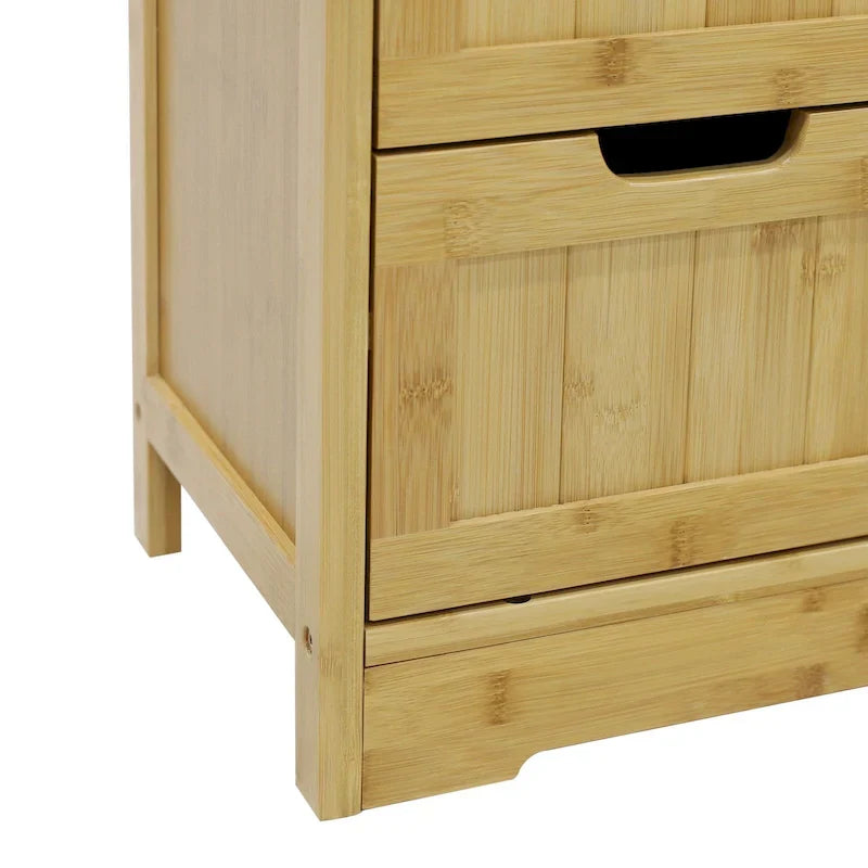 Meuble de rangement de salle de bain sur pieds VEIKOUS avec 4 tiroirs