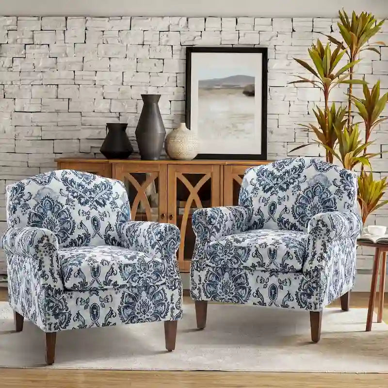 Giampiero Wohnzimmer-Sessel mit Ziernägeln, 2er-Set von HULALA HOME