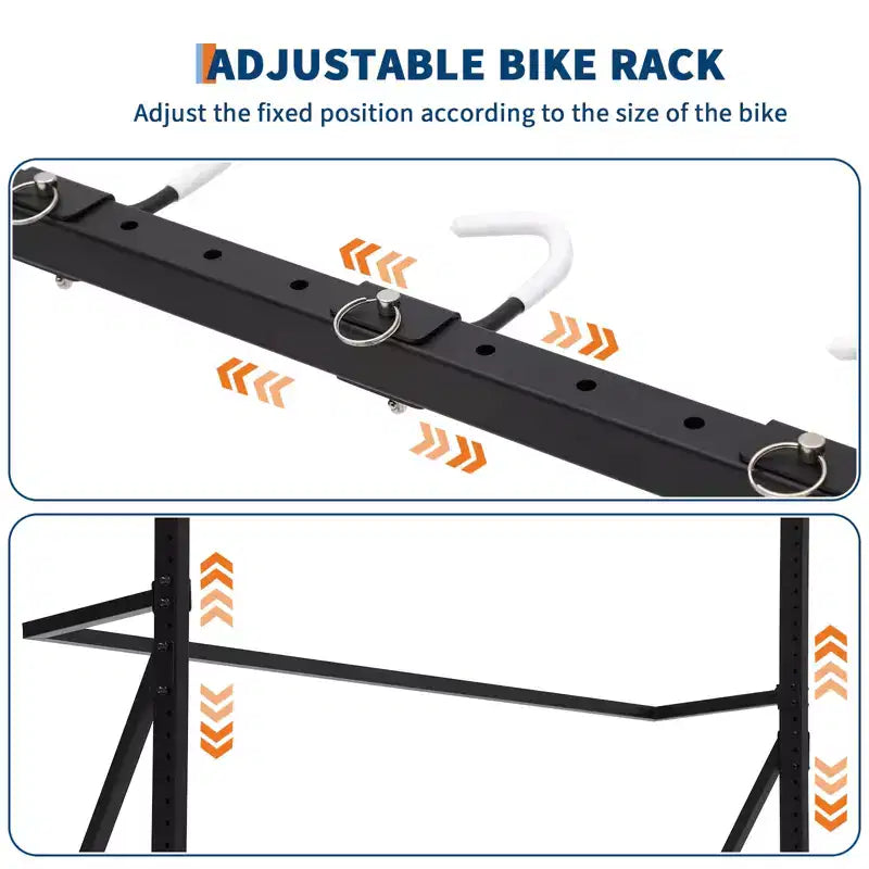 Freistehender Fahrradständer für 5 Fahrräder mit einer Tragkraft von 300 Lbs, robuster Organizer zur sicheren und stabilen Aufbewahrung von Fahrrädern in Vorgärten und Hinterhöfen