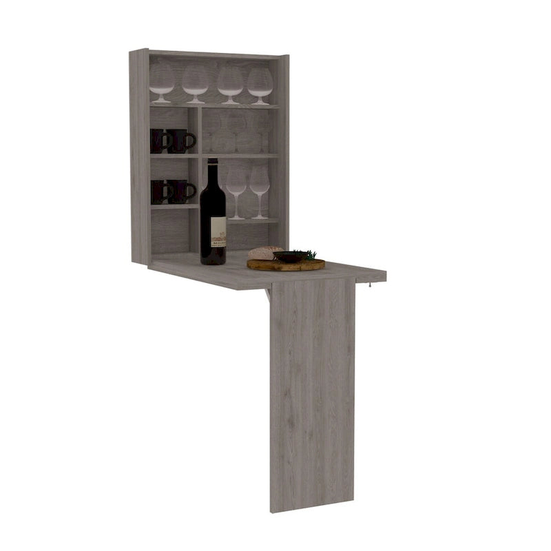 Table pliante Tacoma, sept étagères intérieures, finition blanche, de haute qualité et durable