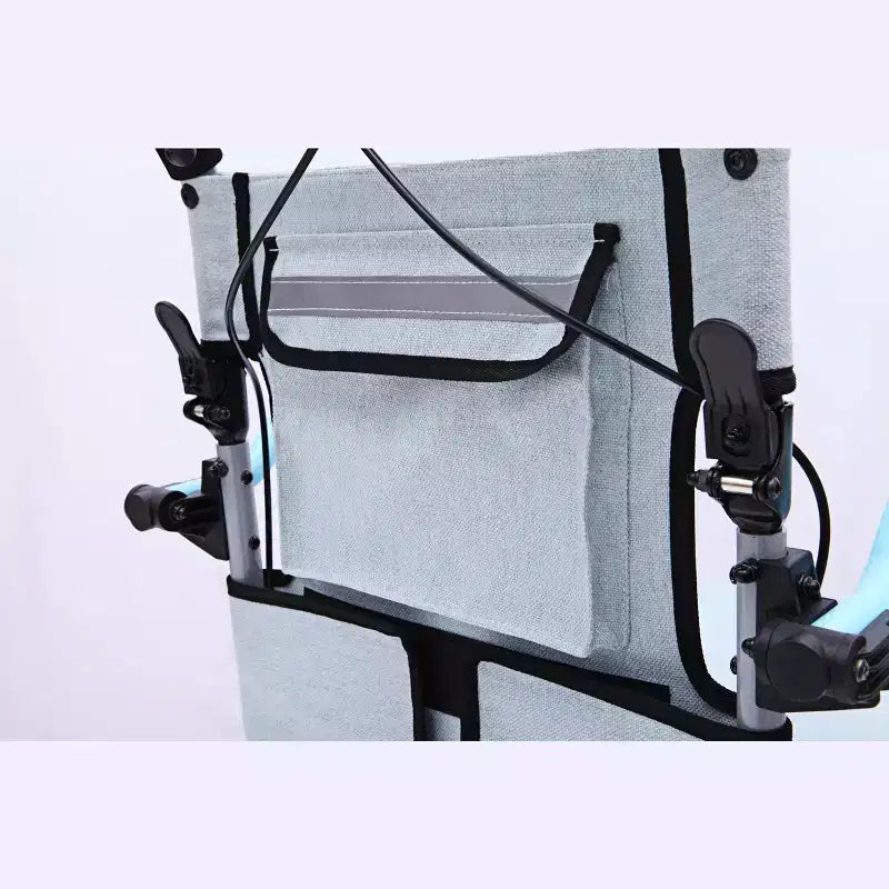 Fauteuil roulant de transport ultra léger pour personnes âgées, pliable et portable, avec frein à main verrouillable et accoudoirs rabattables amovibles