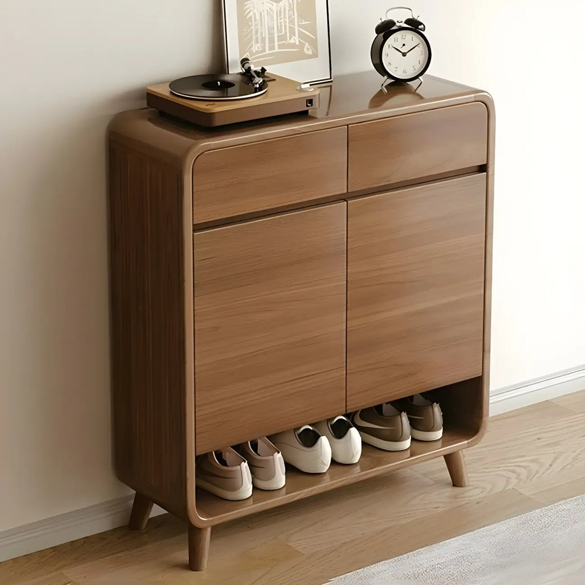 Mobile portascarpe medio in legno per corridoio, stile moderno