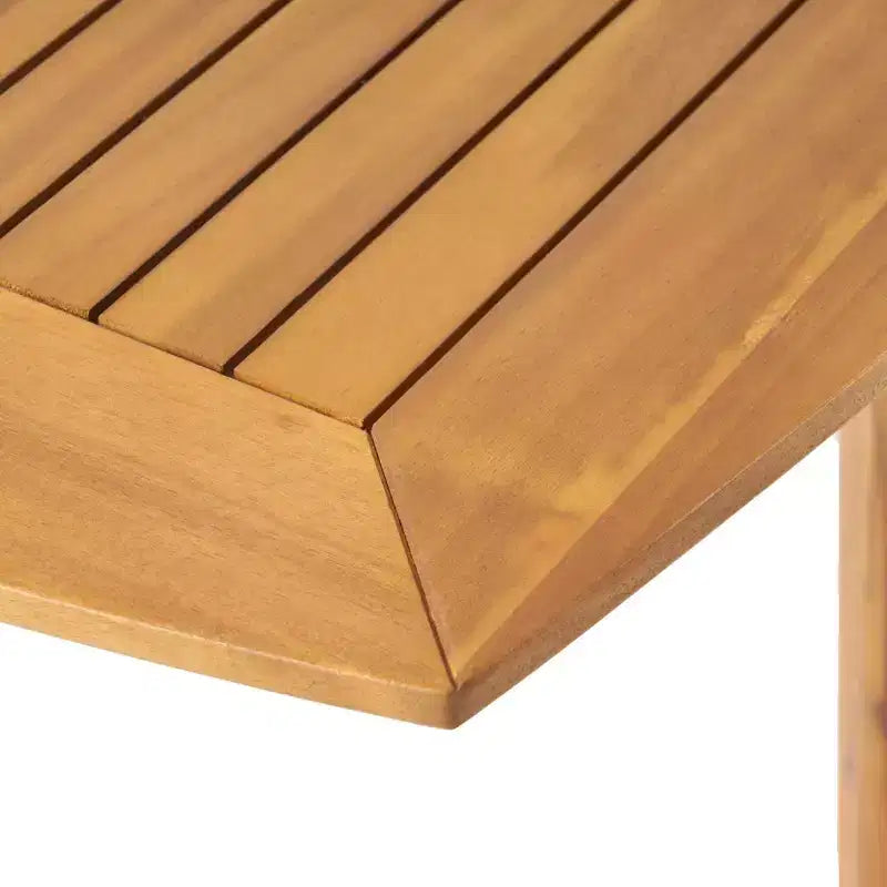 7-teiliges, erweiterbares Garten-Essset mit stapelbaren Stühlen und Tisch aus Akazienholz