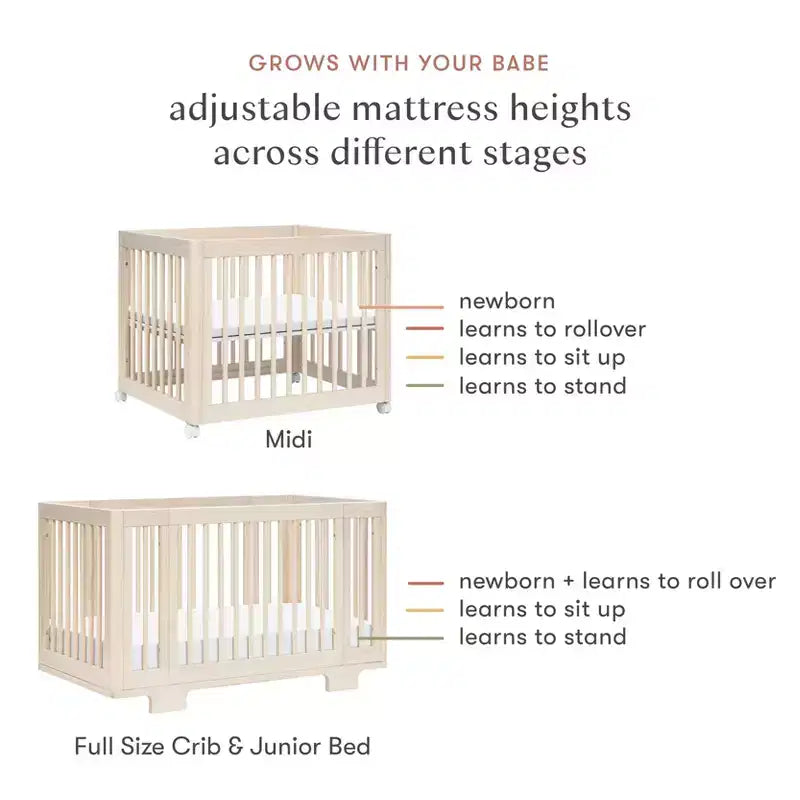 Lit bébé convertible Babyletto Yuzu 8-en-1 avec kits de conversion pour toutes les étapes