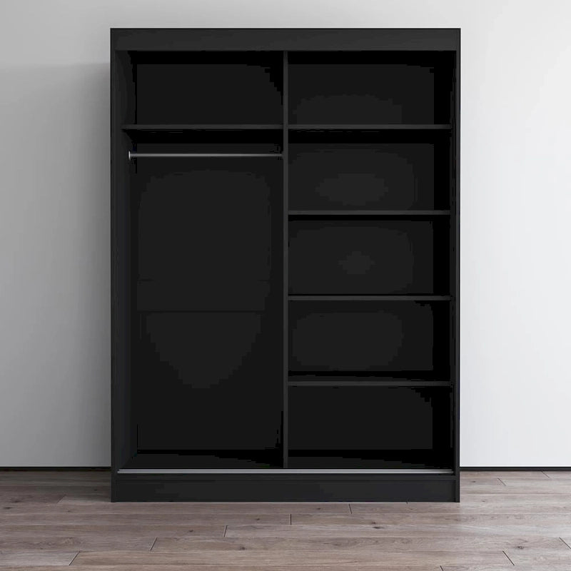 Moderner Hochglanz-Kleiderschrank Aria mit 2 Türen