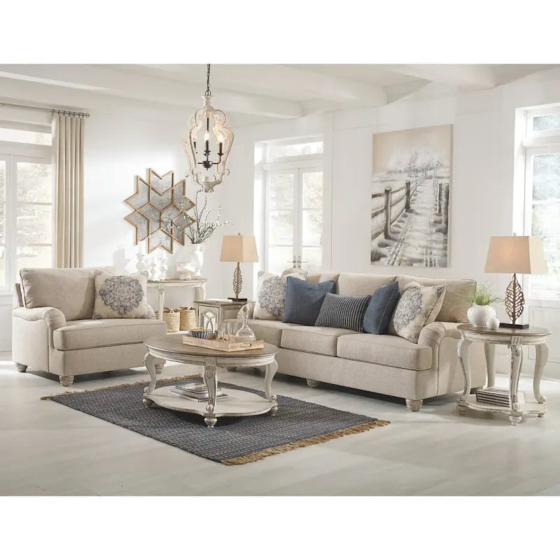Table basse Realyn - blanc/marron - 48.13 W x 34 P x 19.88 H