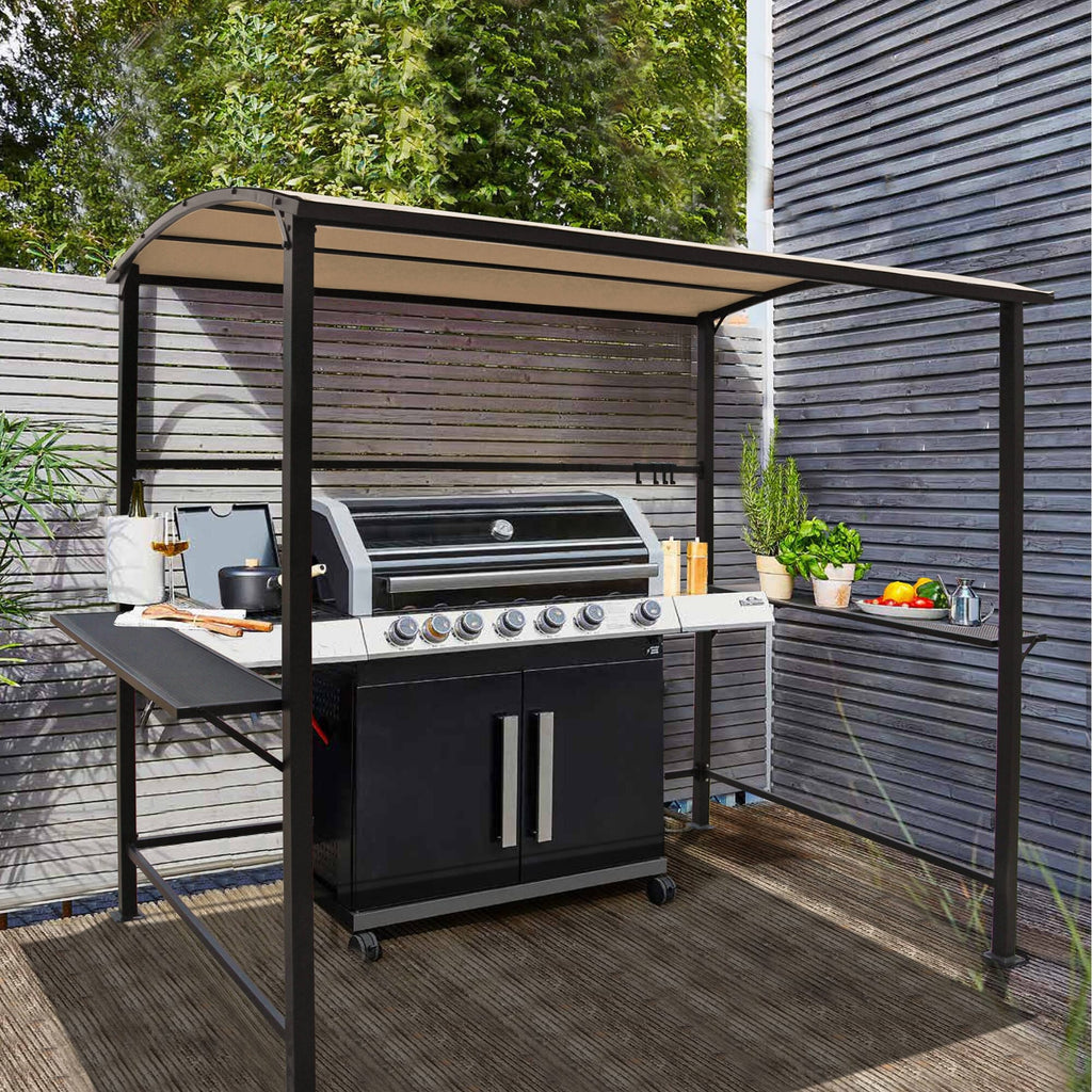 Gazebo da esterno per barbecue con telo, telaio in acciaio, 5 ft. x 8 ft.