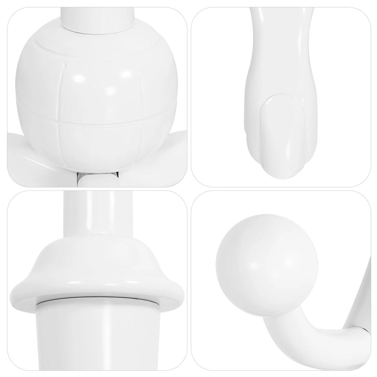 Appendiabiti autoportante in legno di gomma a forma di ramo con 8 ganci - 24.5W x 70.87H