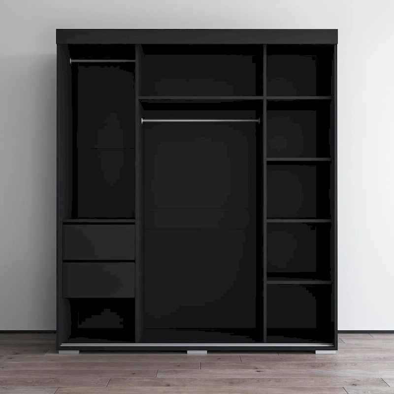 Armoire moderne Aria à 3 portes avec miroir