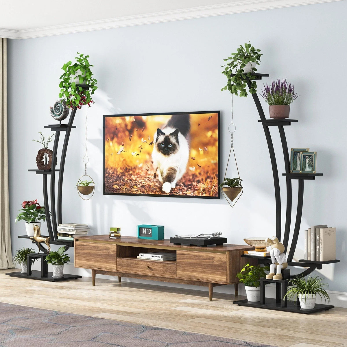 Support pour plantes d’intérieur, présentoir à fleurs à 6 niveaux pour la maison et le jardin - lot de 2