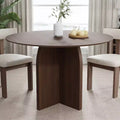 PexFix runder Esstisch aus Massivholz, 45 x45, mit Walnuss-Finish und eleganten, geschwungenen Beinen für moderne Esszimmer und Küchen