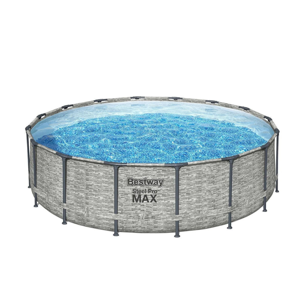 Rond bovengronds zwembad Bestway Steel Pro MAX met pomp en afdekzeil
