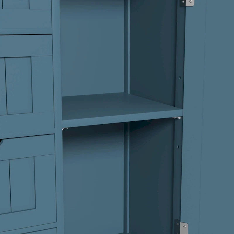 Meuble de rangement de salle de bain sur pieds VEIKOUS avec 4 tiroirs