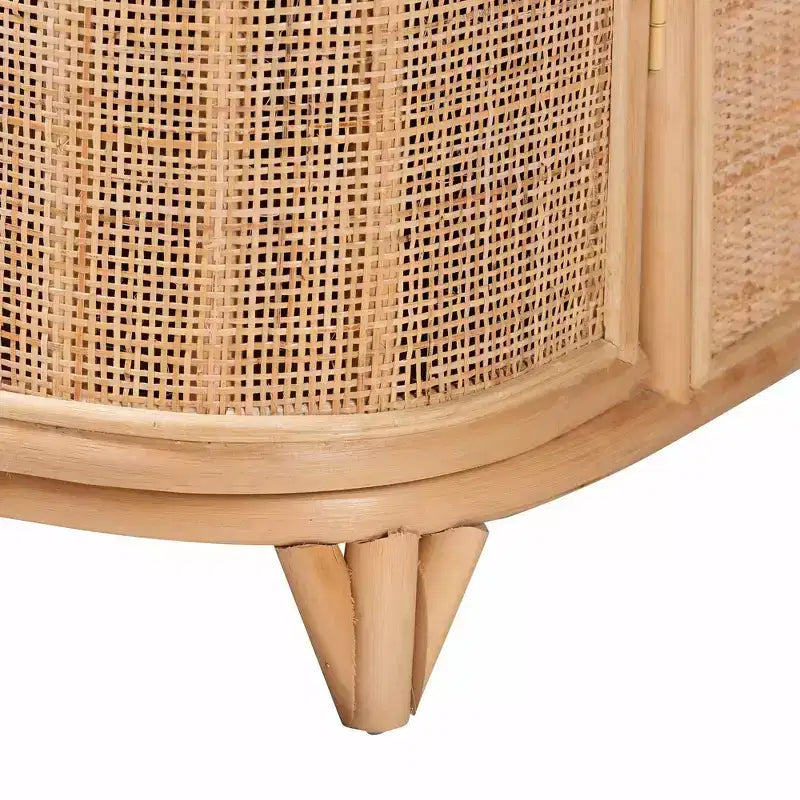 Meuble de rangement en rotin naturel bali & pari Yanka : fait main, 2 étagères, style bohème