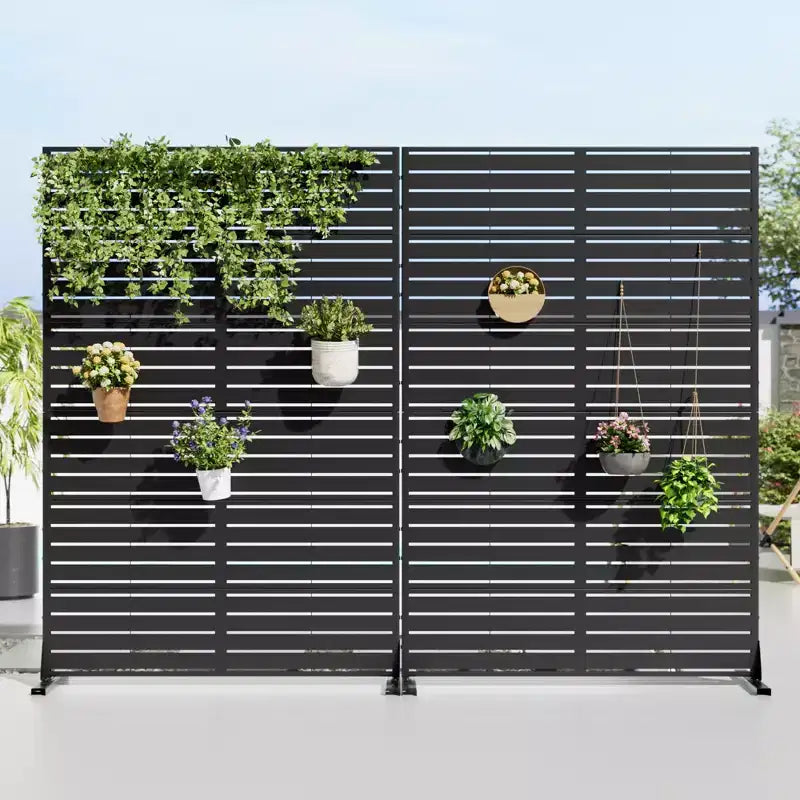 Dovelina Sichtschutz für den Außenbereich, dekorativer Gartenzaun, 72 H (2er-Set)