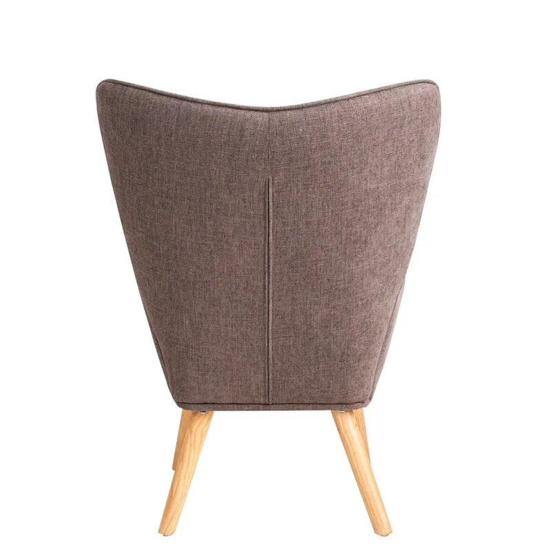 Akzentstuhl mit Hocker, Wohnzimmer-Stuhl- und Hocker-Set, bequemer Beistellsessel für das Schlafzimmer, kreativ zusammengesetzter Stoffbezug