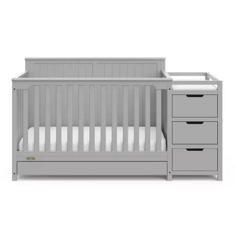 Lettino trasformabile 5 in 1 con fasciatoio e cassetto