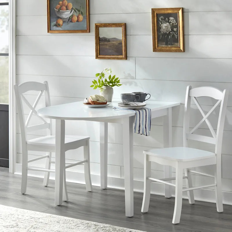 Simple Living Essgruppe im Landhausstil mit Klapptisch, 3-teilig