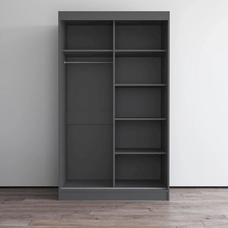Moderner Hochglanz-Kleiderschrank Aria mit 2 Türen