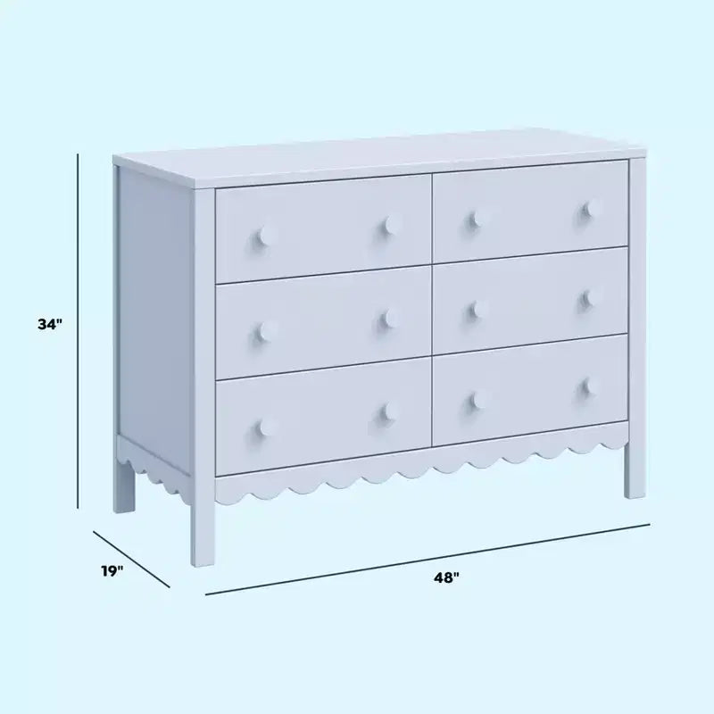 Cassettiera Scallop a 6 cassetti