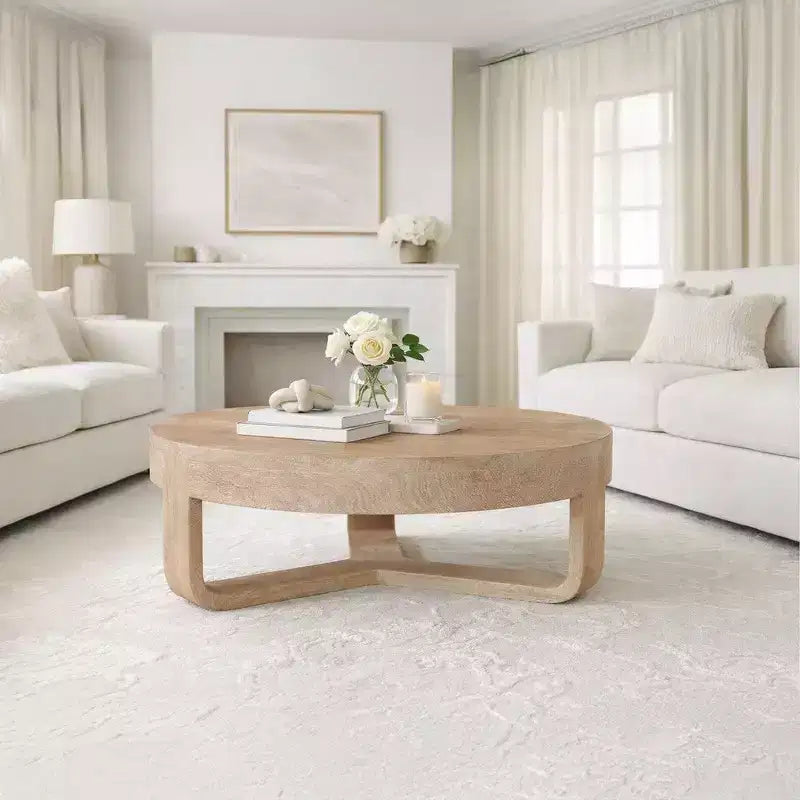Royal Hampton Couchtisch mit runder Tischplatte (32 Zoll) und offenem Kufengestell
