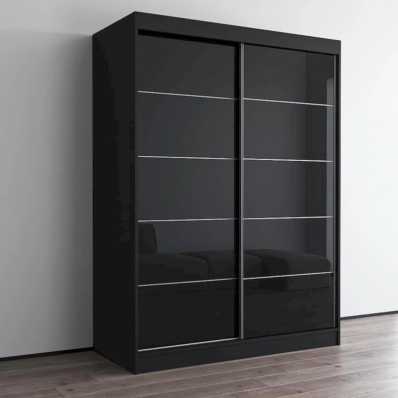 Moderner Hochglanz-Kleiderschrank Aria mit 2 Türen