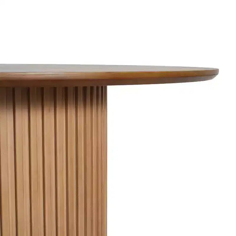 Christopher Knight Home Shankar moderne 5-delige ronde eetkamerset met stoelen van rubberhout met bekleding