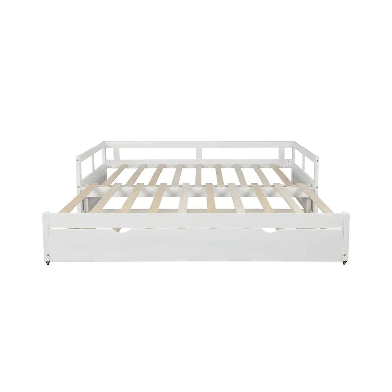 Divano letto allungabile con letto estraibile, divano letto in legno con letto estraibile