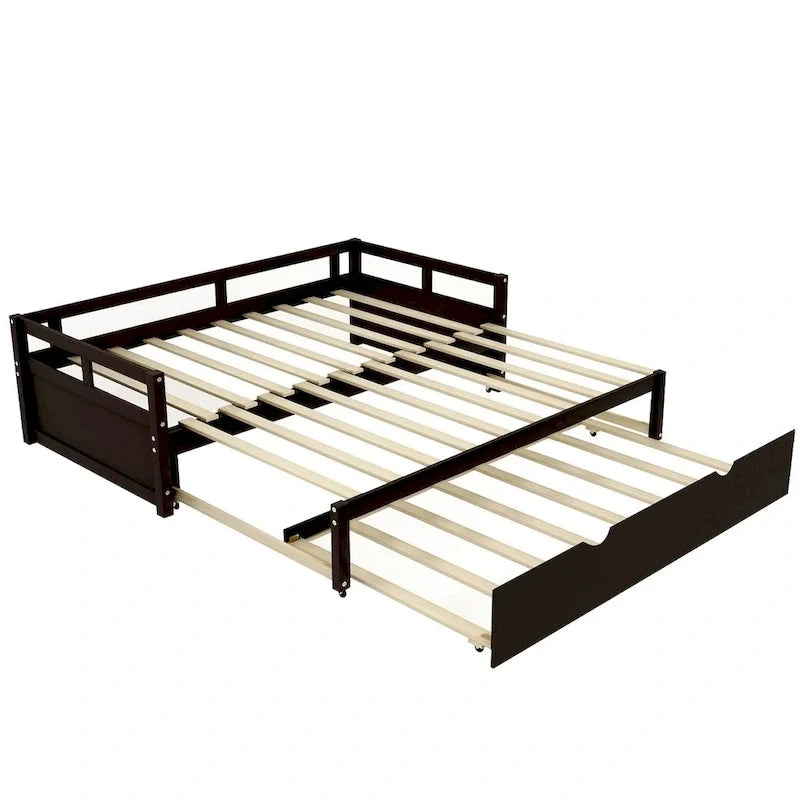 Divano letto allungabile con letto estraibile, divano letto in legno con letto estraibile