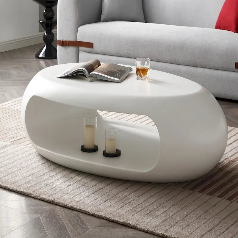 Moderner ovaler Couchtisch