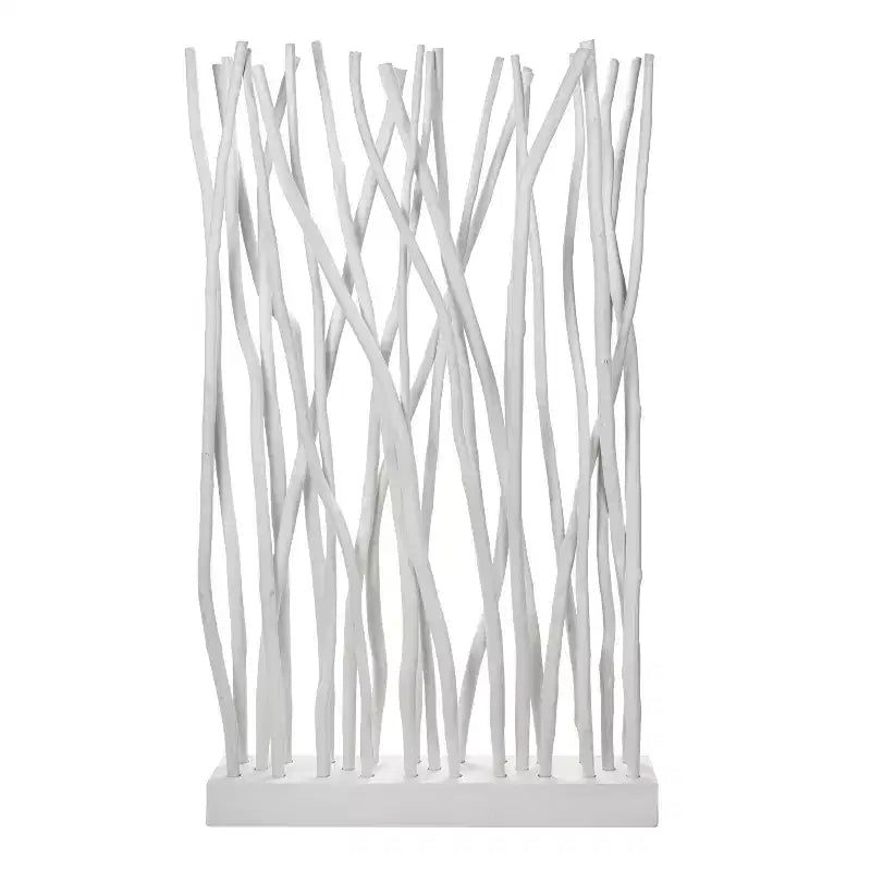 Paravent à panneau unique JONATHAN Y Tranquil, style bohème côtier, 39W x 68H, fabriqué à la main avec des branches de teck