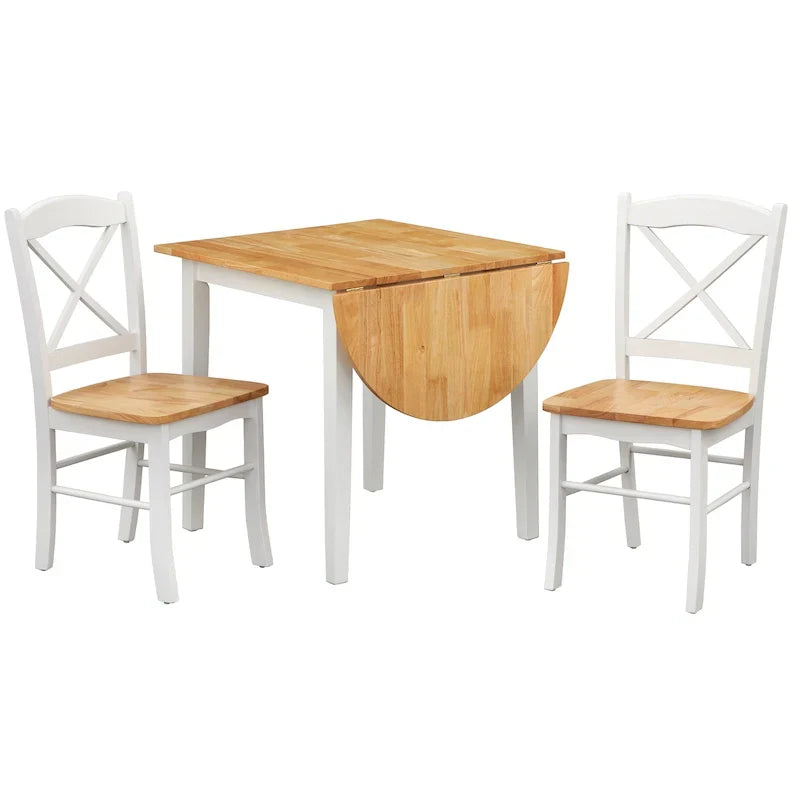 Simple Living Essgruppe im Landhausstil mit Klapptisch, 3-teilig