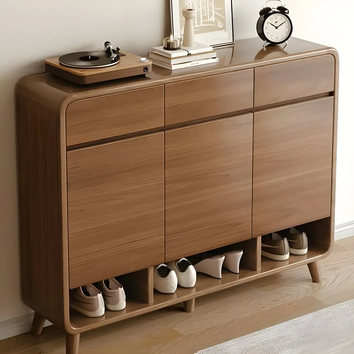 Mobile portascarpe medio in legno per corridoio, stile moderno