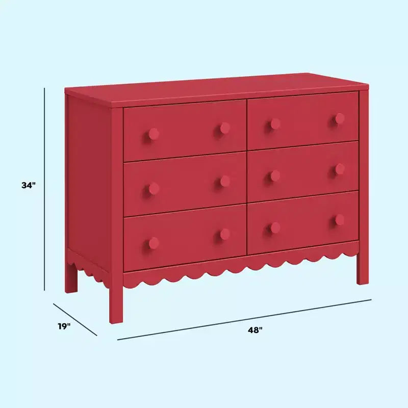Cassettiera Scallop a 6 cassetti
