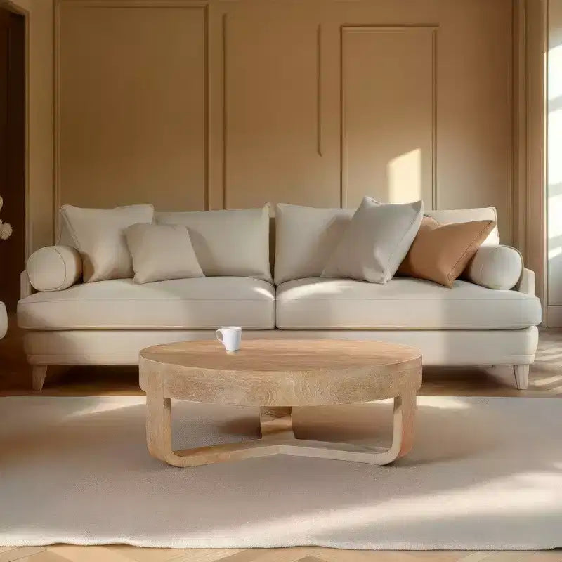 Royal Hampton Couchtisch mit runder Tischplatte (32 Zoll) und offenem Kufengestell
