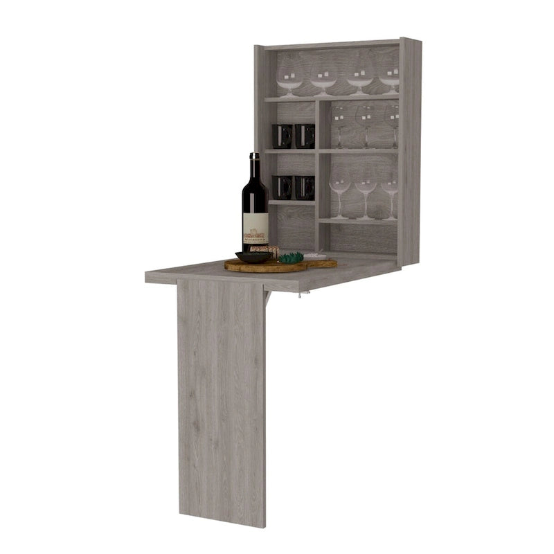 Table pliante Tacoma, sept étagères intérieures, finition blanche, de haute qualité et durable