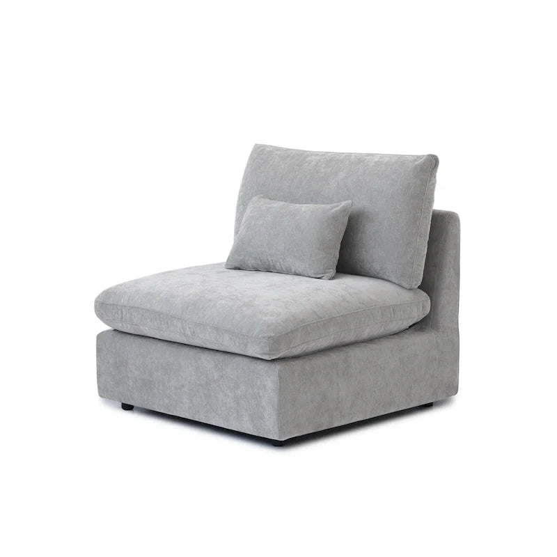 Großes Ecksofa aus Leinen für das Wohnzimmer