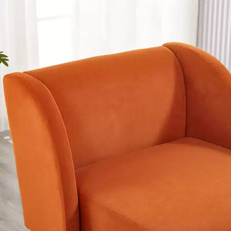 Moderne chaise longue van fluweel, gestoffeerde chaise longue met gebogen armleuning, slaapbank voor slaapkamer, kantoor of woonkamer