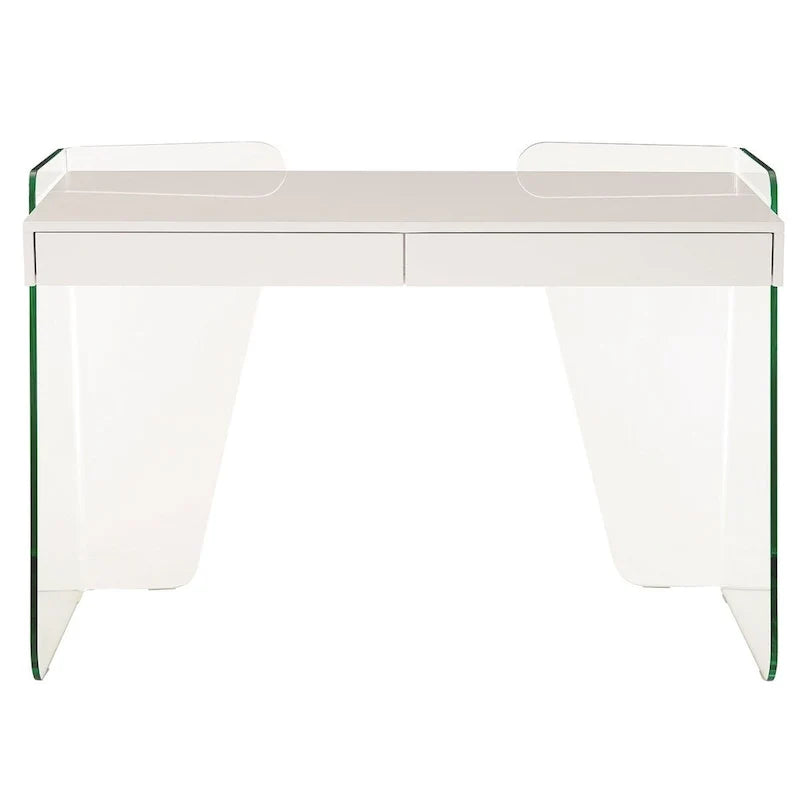 Bureau de bureau ARCHIE avec verre transparent.