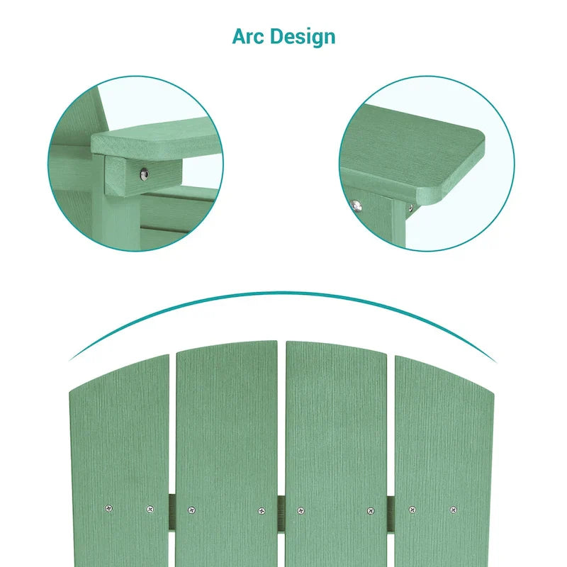 Set di 4 sedie Adirondack da esterno in legno resistente agli agenti atmosferici Bonosuki