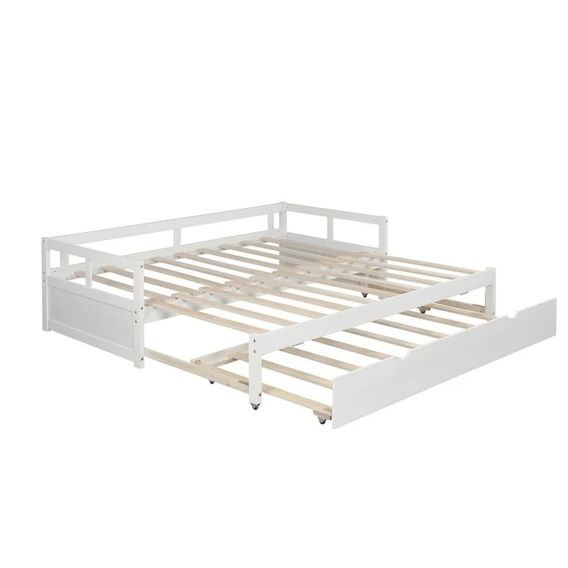 Divano letto allungabile con letto estraibile, divano letto in legno con letto estraibile