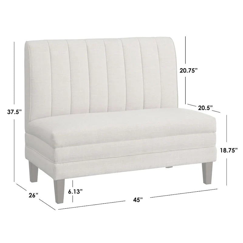 Set da banquette imbottita Lifestorey Kerrington a 3 pezzi con schienale trapuntato