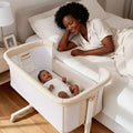 Berceau pour bébé à roulettes ??Beige / Gris / Rose, lit cododo, pour 1 bébé
