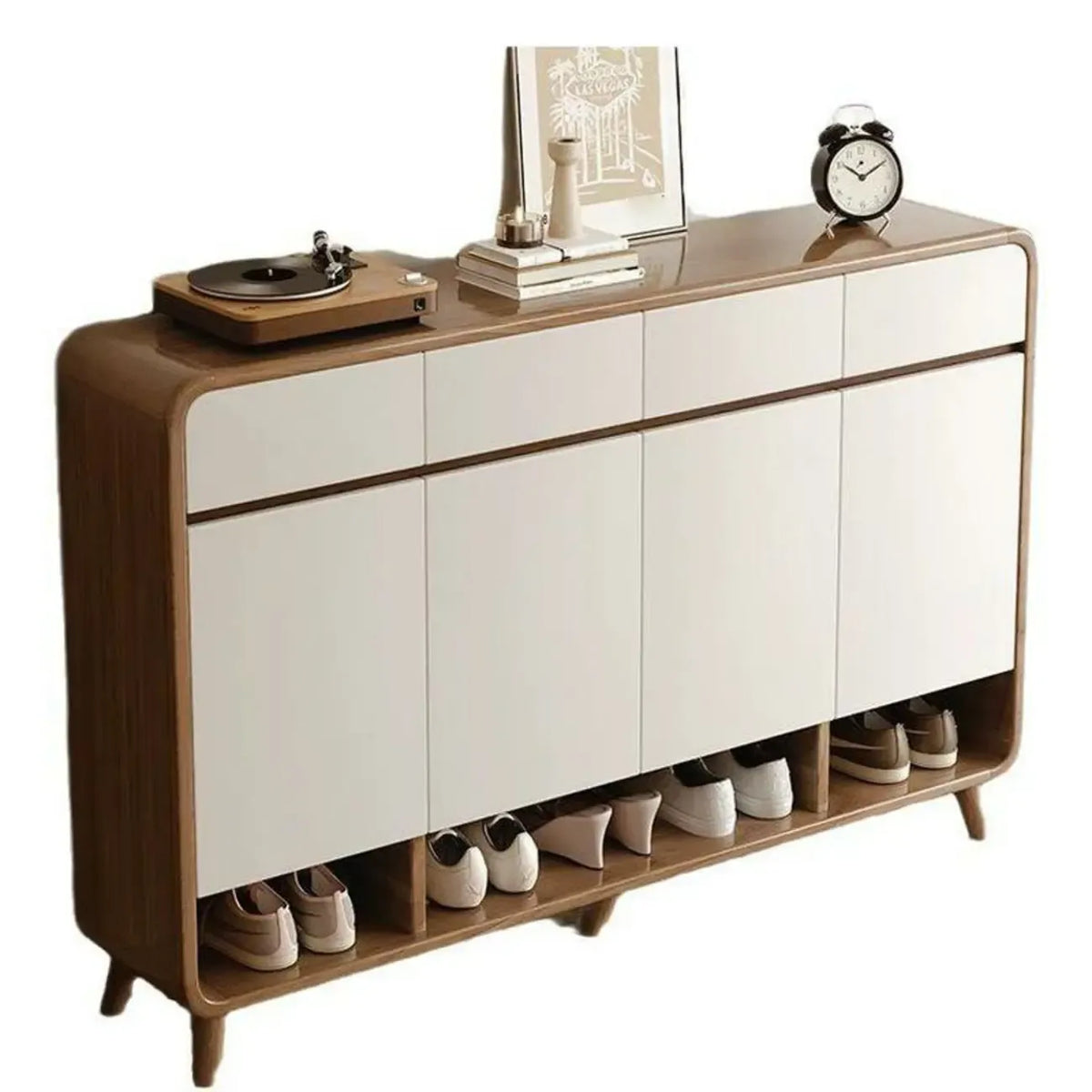 Mobile portascarpe medio in legno per corridoio, stile moderno
