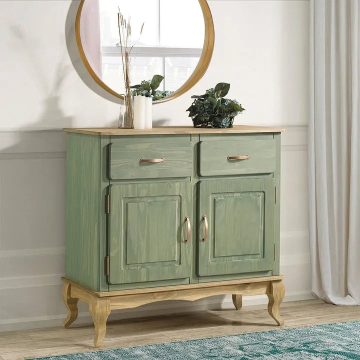 Grünes Sideboard aus Holz