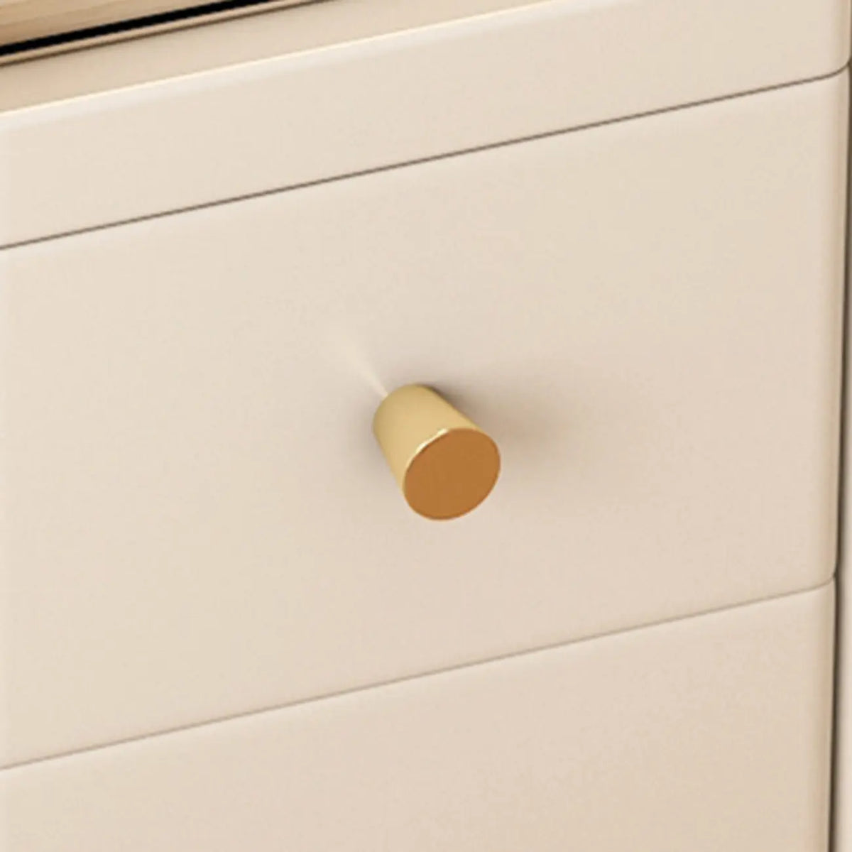 Smalle witte houten nachtkastje met 2 planken